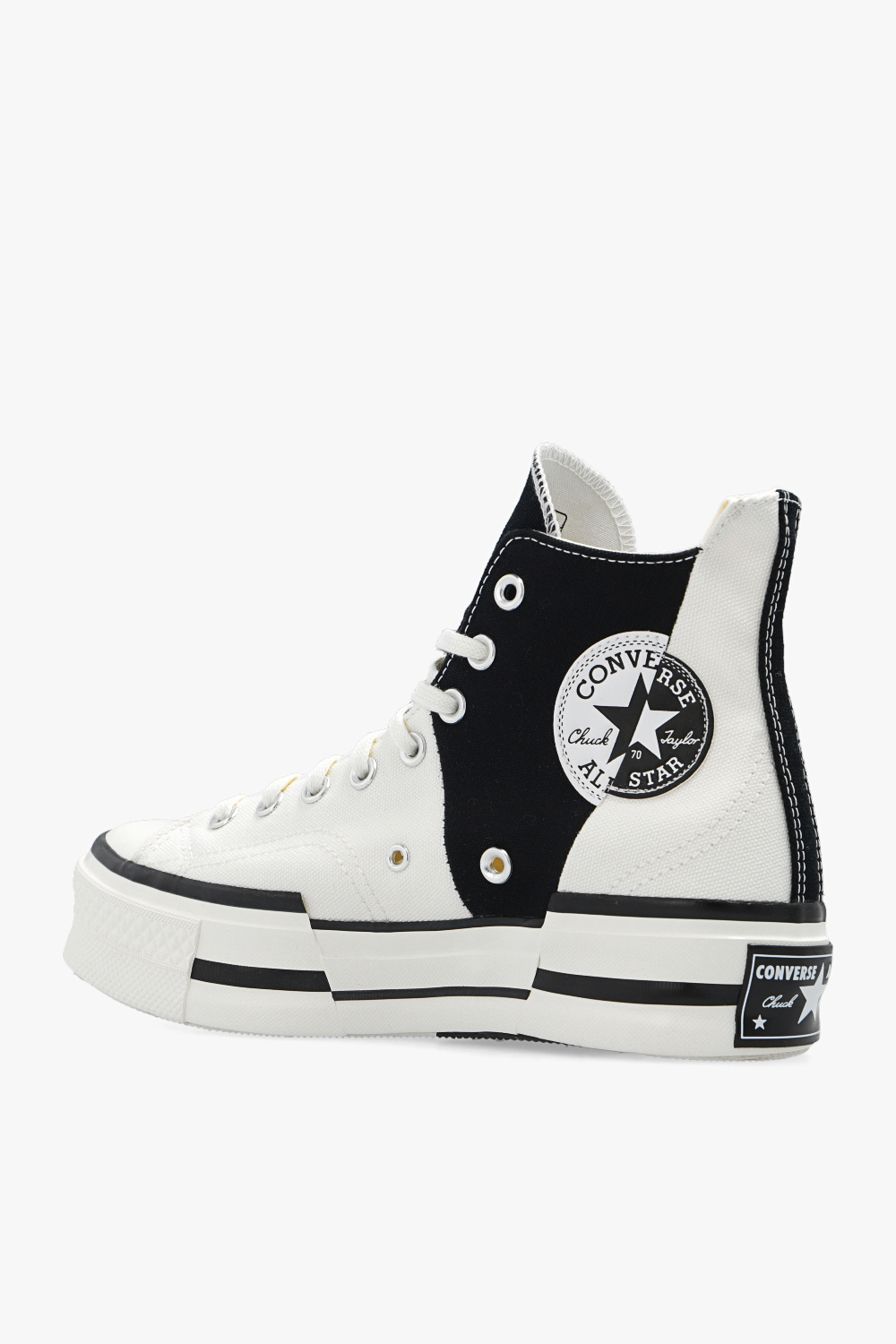 Converse montante outlet noir et blanche